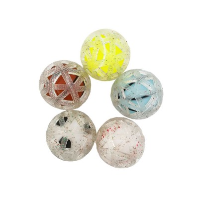 Pet training to catch up with spherical transparent toys Pet Toys Hollow Skeleton Light Squeuky Dog Toys ball