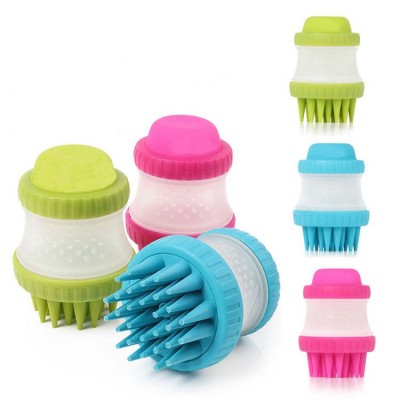 New pet bath brush multi-function massage comb clean cat and dog bristles shampoo bath and storage combo