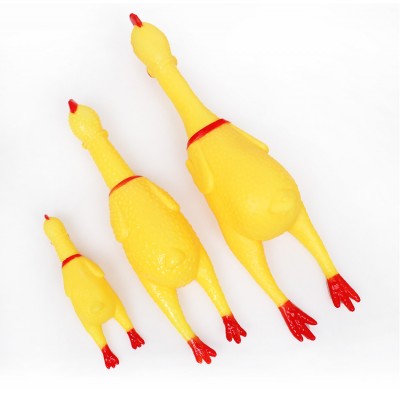 Squeaky dog toy Screaming Chicken pet chew toy Silicone dog toy