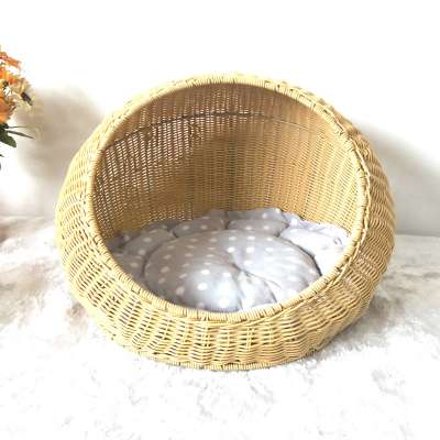 Summer rattan pet litter cat kennel cat cage plastic pet basket anti-rattan cat scratching basket