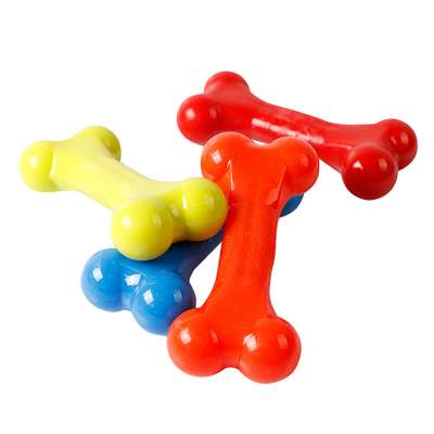 Wholesale Custom Solid Bone Shape  Dog Toy Durable Interactive Pet Tpr Chew Dog Toys