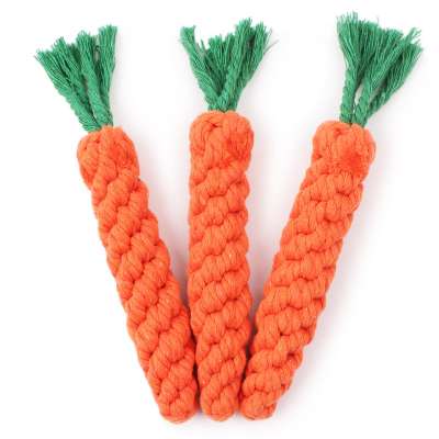 Cotton Rope Pet Eco Friendly Carrot Dog Toys Interactive Indestructible Dog Rope Toy