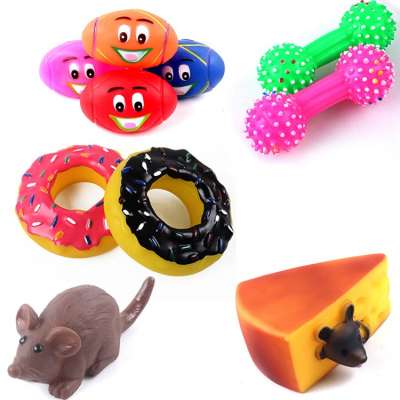 Pet Supplies Voice Evade Glue Toys Cartoon Doughnuts Bite Toy Combination Suit Dog Toy