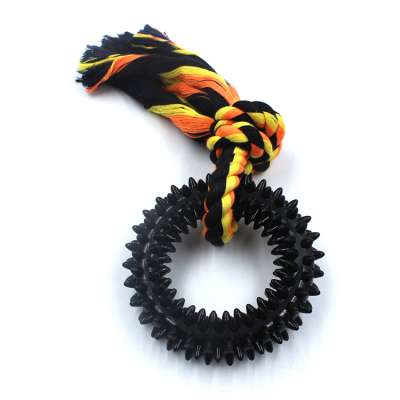 Wholesale Pet Chew Toy solid TPR thorn ring interactive Halloween series dog toy