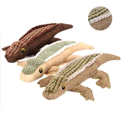 Pet Crocodile Chew Toy Dog Stuffed Sound Interactive Oxford Cloth Plush Dog Toys