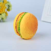 Manufacturer wholesale Gummed hamburger pet sounding toy training dog toys Grinding resistance to bite Amazon hot sale