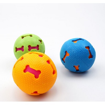 New Pet Toys Hollow Skeleton Light Squeuky Dog Toys Natural Rubber Toys