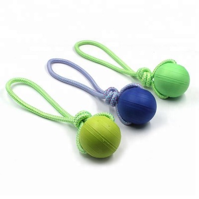 Wholesale EVA Floating Elastic Pet Dog Training Toy Ball with Rope toy for dog